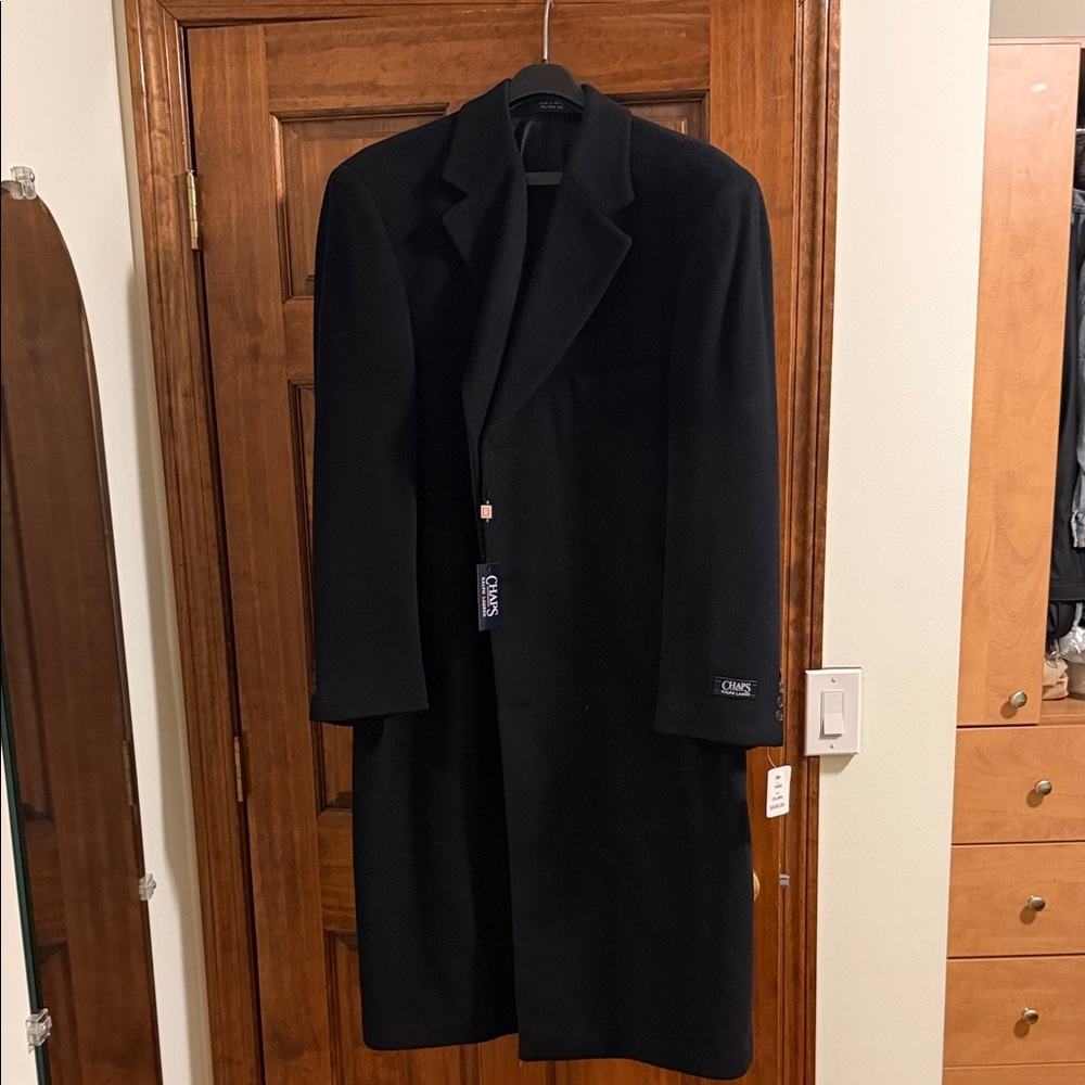 Chaps Ralph Lauren Classic Black Trench Coat
